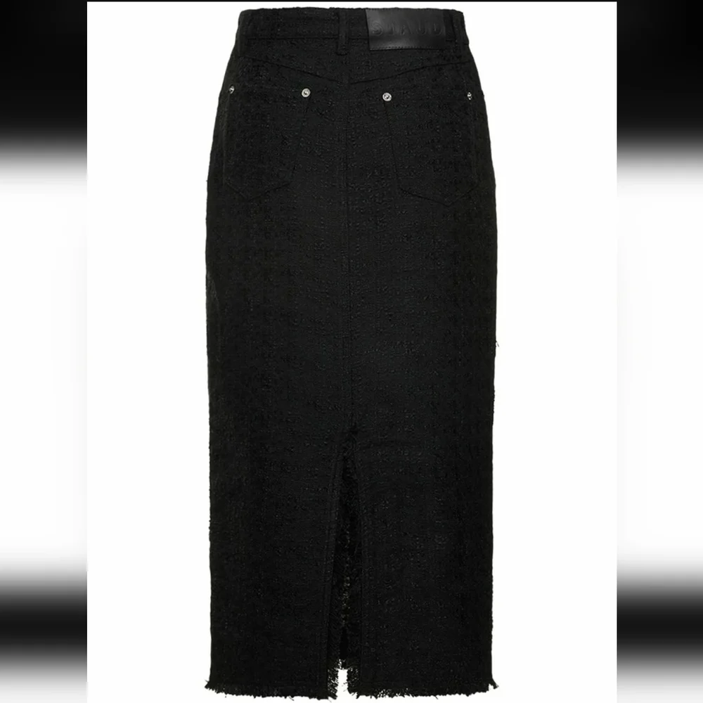 STAUD Guinevere Stretch Midi Skirt